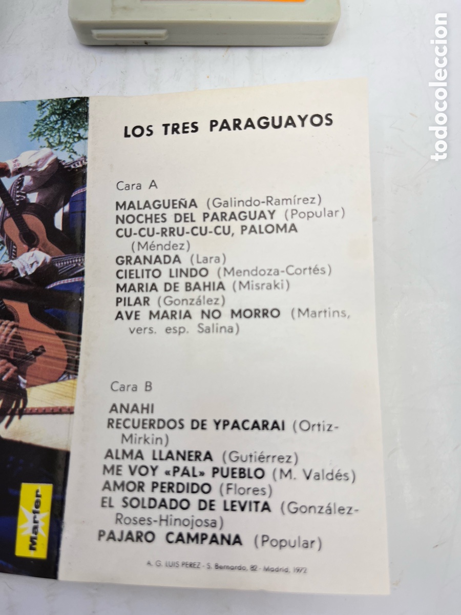 Casetes antiguos: LOS 3 PARAGUAYOS-1969 - Foto 3