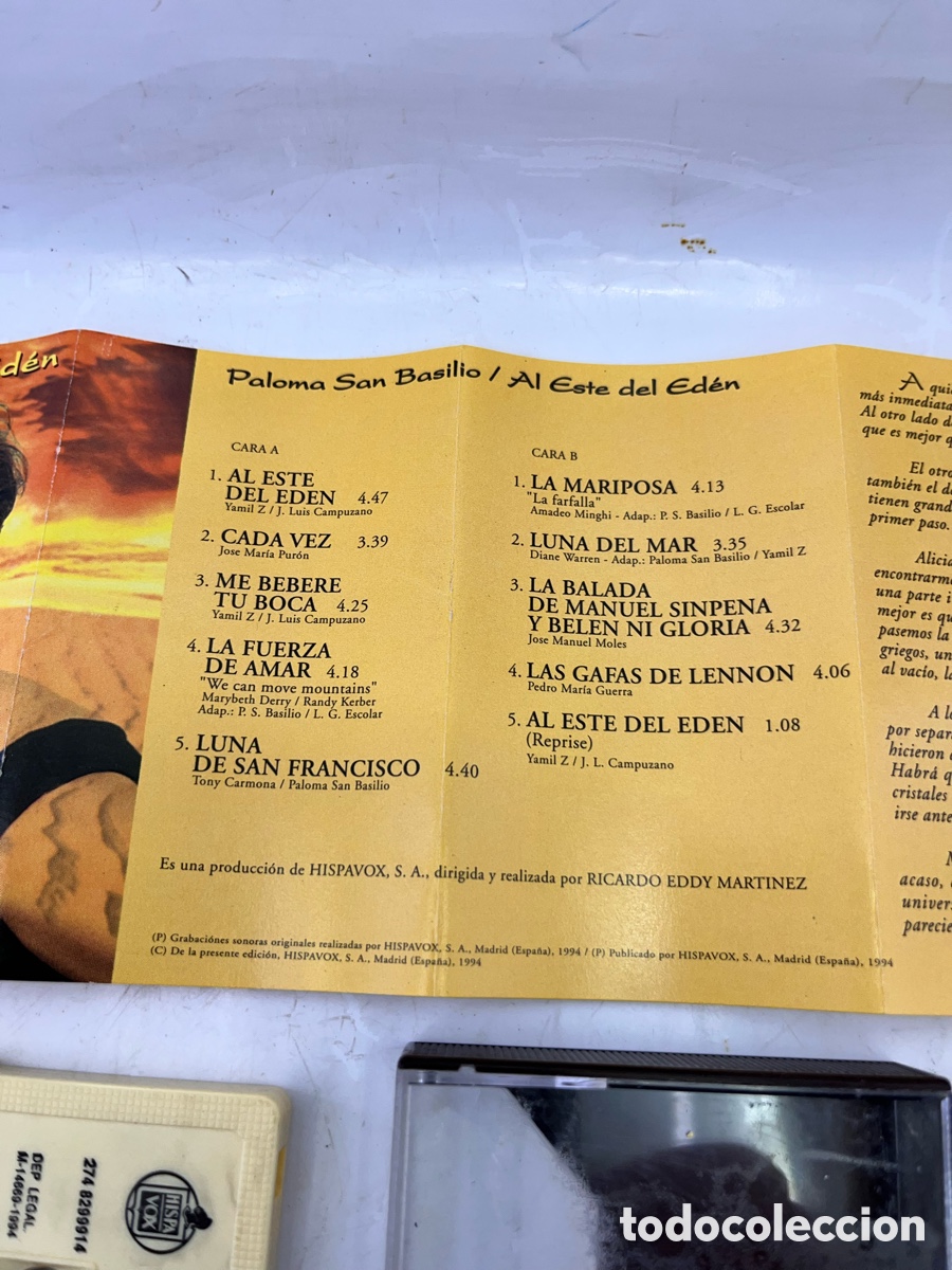 Casetes antiguos: Al este del ed&eacute;n PALOMA SAN BASILIO - Foto 3