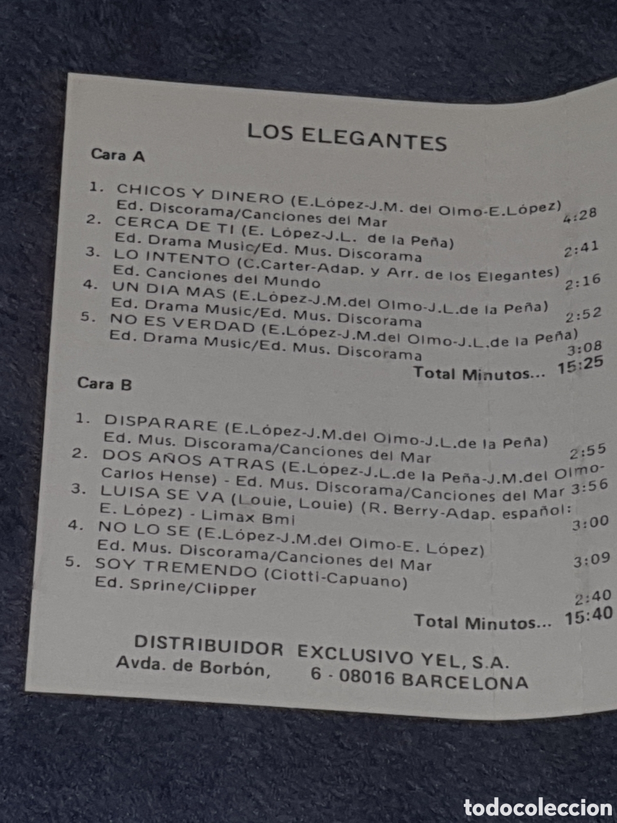 Casetes antiguos: CT-13. Los Elegantes - Los Elegantes,1987, De 2&ordf; Mano. - Foto 2