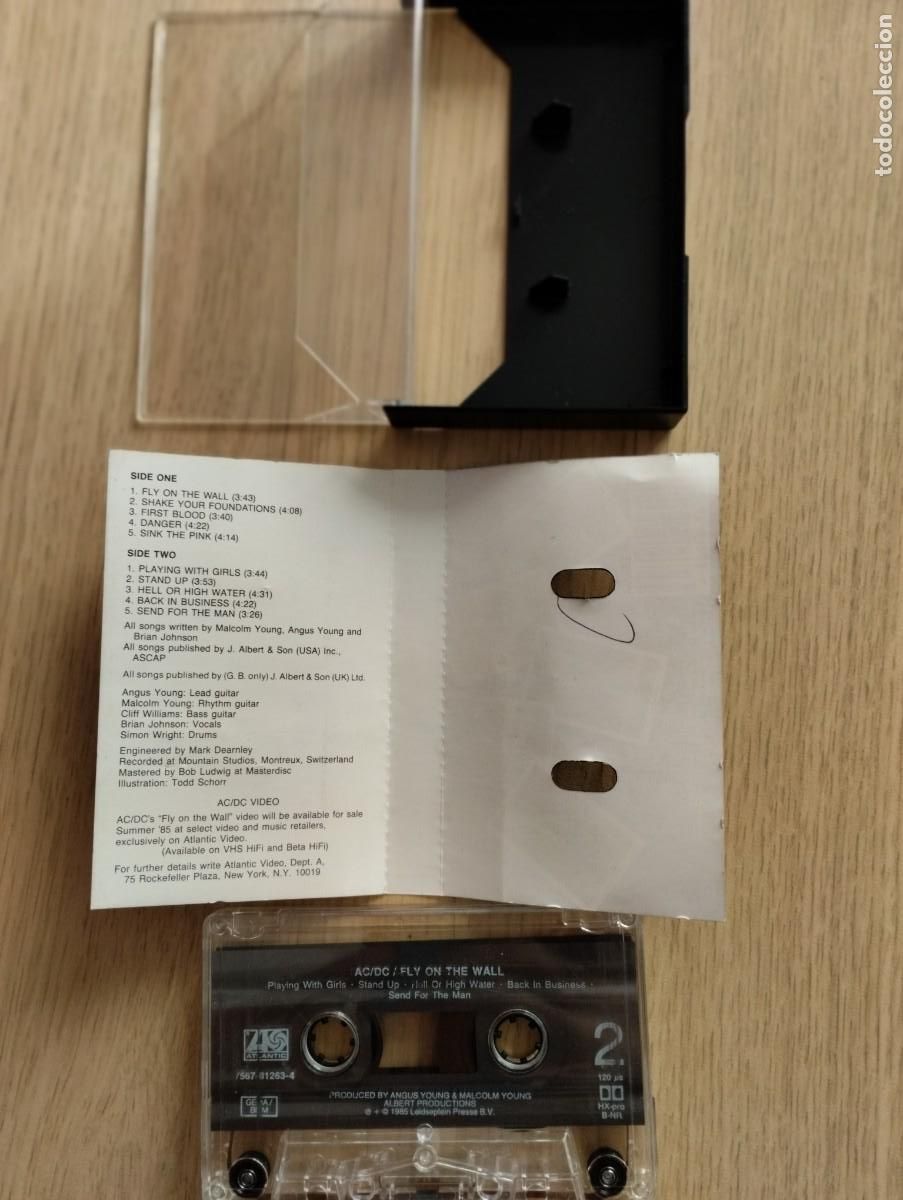 Casetes antiguos: Cinta Cassette antigua AC/DC - Foto 3