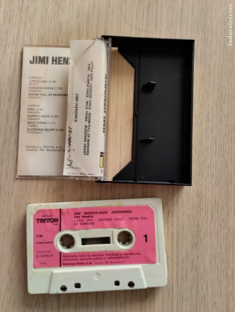 Casetes antiguos: Cinta Cassette antigua Jimi Hendrix - Foto 3