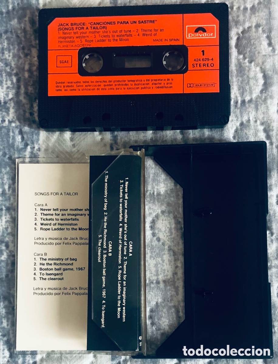 Casetes antiguos: Jack Bruce: Songs for a Tailor (Ed. 1990) - Foto 2