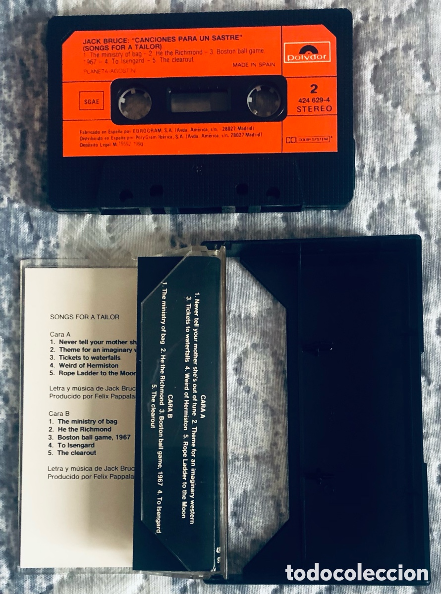 Casetes antiguos: Jack Bruce: Songs for a Tailor (Ed. 1990) - Foto 3