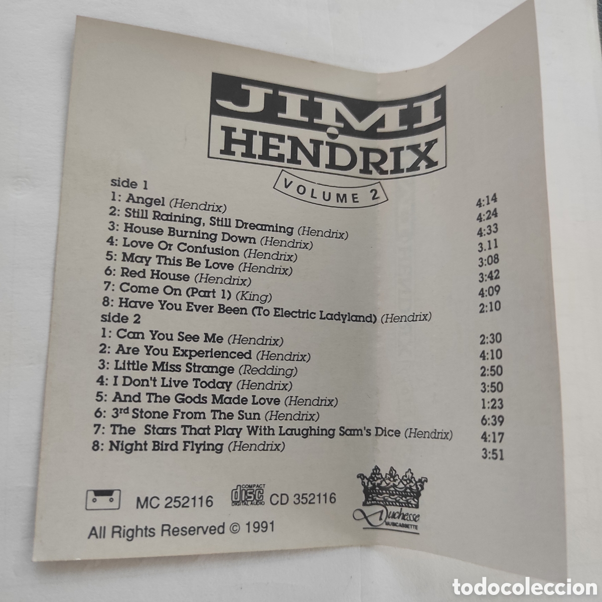 Casetes antiguos: Jimmy Hendrix - Volume 2 - Foto 3