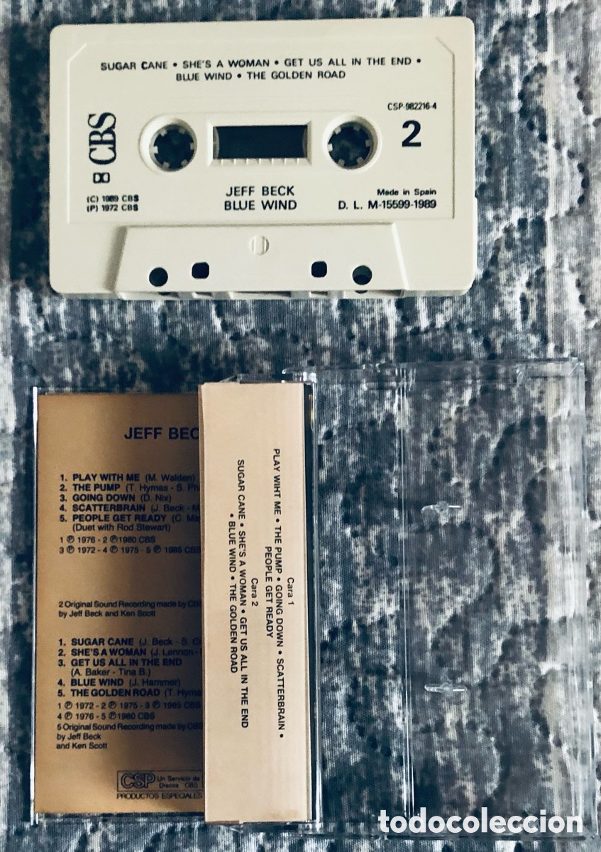 Casetes antiguos: Jeff Beck: Blue Wind (Ed. 1989) - Foto 3