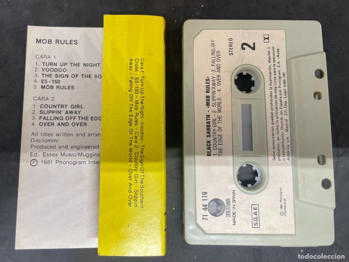 Casetes antiguos: cinta/casete BLACK SABBATH &rdquo;MOB RULES&rdquo;. TDK854 - Foto 2