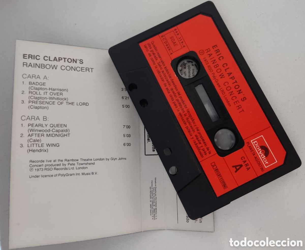 Casetes antiguos: ERIC CLAPTONS Rainbow concert CINTA CASETE - Foto 3