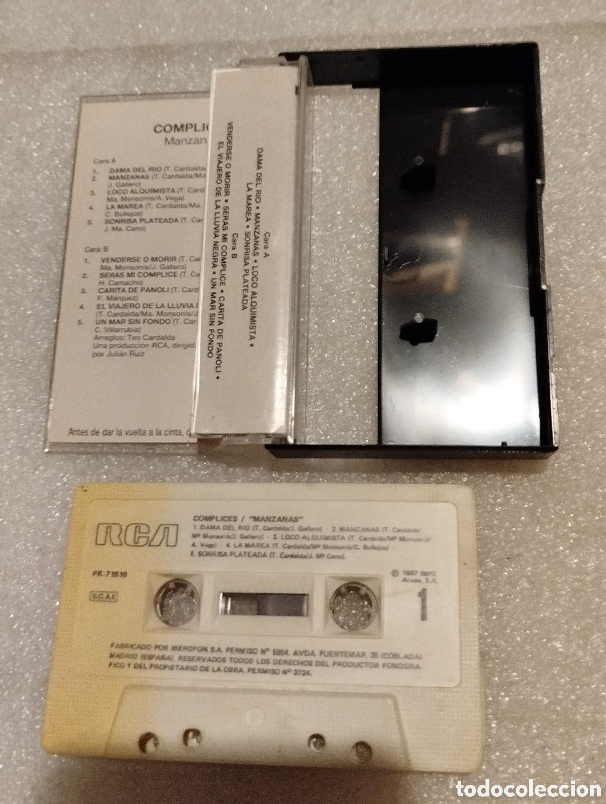 Casetes antiguos: C&oacute;mplices - &lrm;Manzanas. CASSETTE - Foto 2