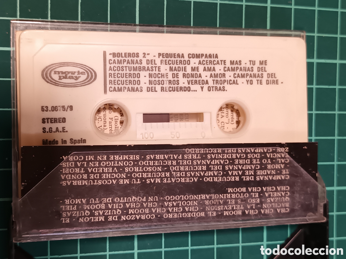 Casetes antiguos: Peque&ntilde;a compa&ntilde;ia boleros cassete - Foto 2
