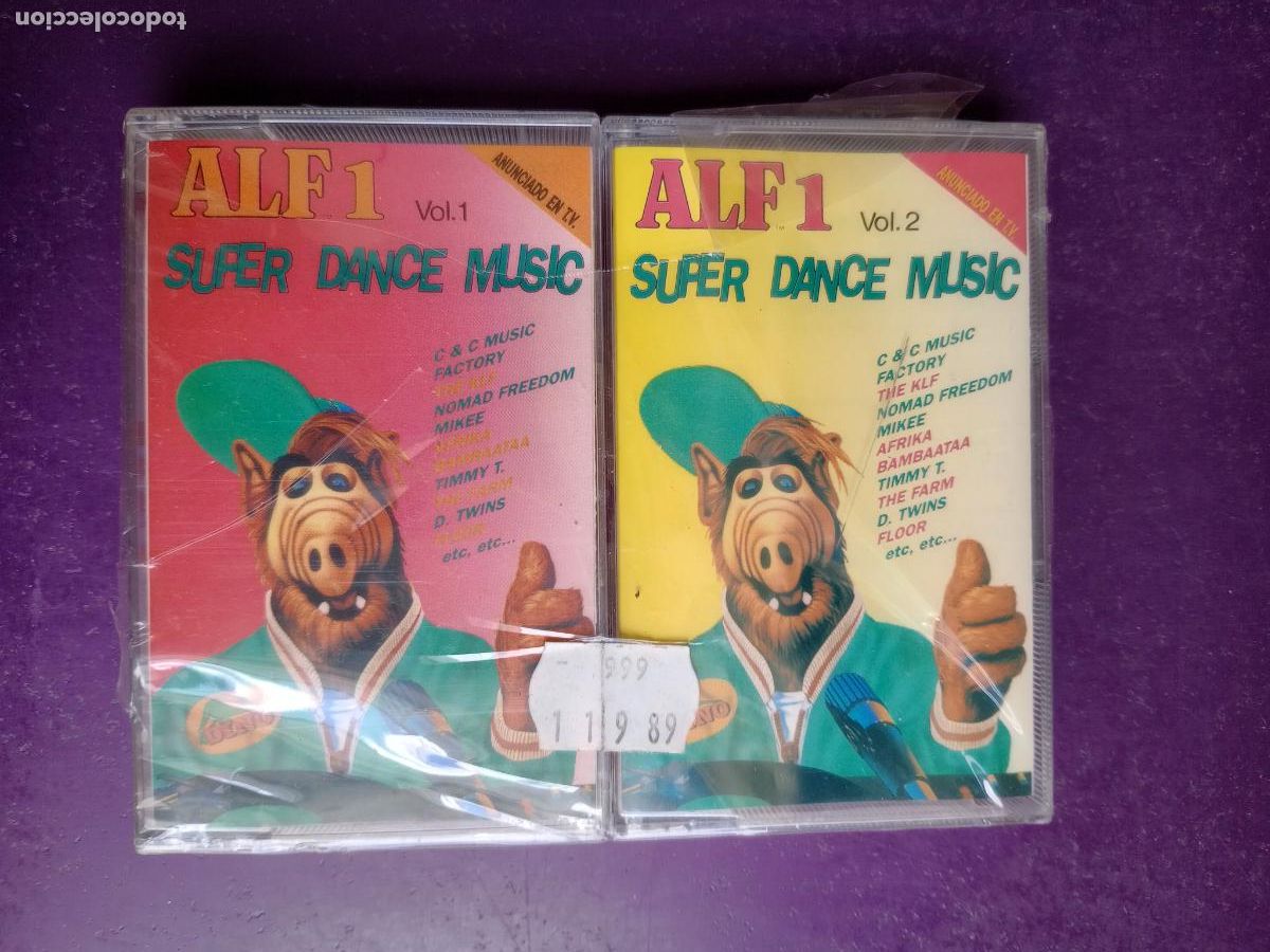 Casetes antiguos: ALF 1 - SUPER DANCE MUSIC - DOBLE CASETE DINO 1991 PRECINTADA - ELECTRONICA DISCO HOUSE 90'S