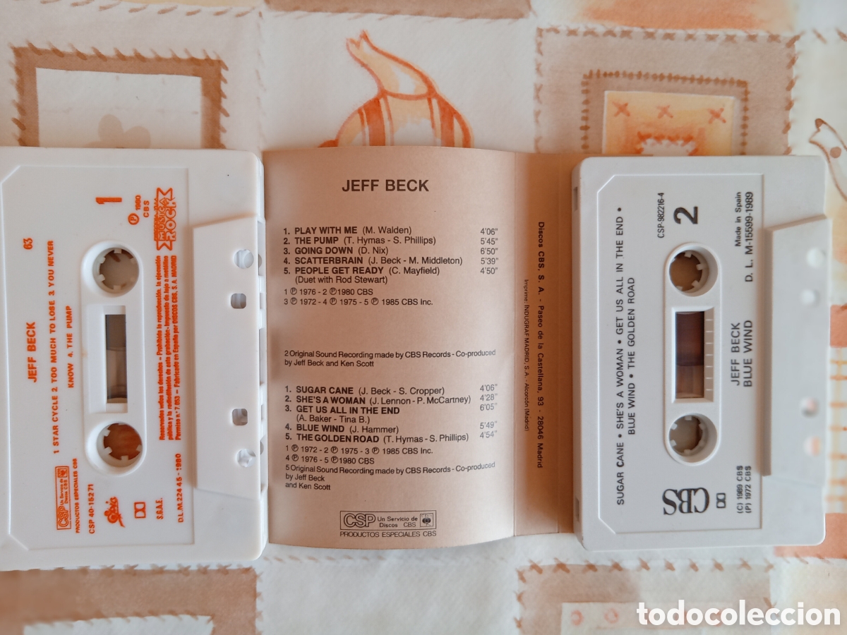 Casetes antiguos: JEFF BECK. 2 X CASSETTES. ORIGINALES - Foto 3