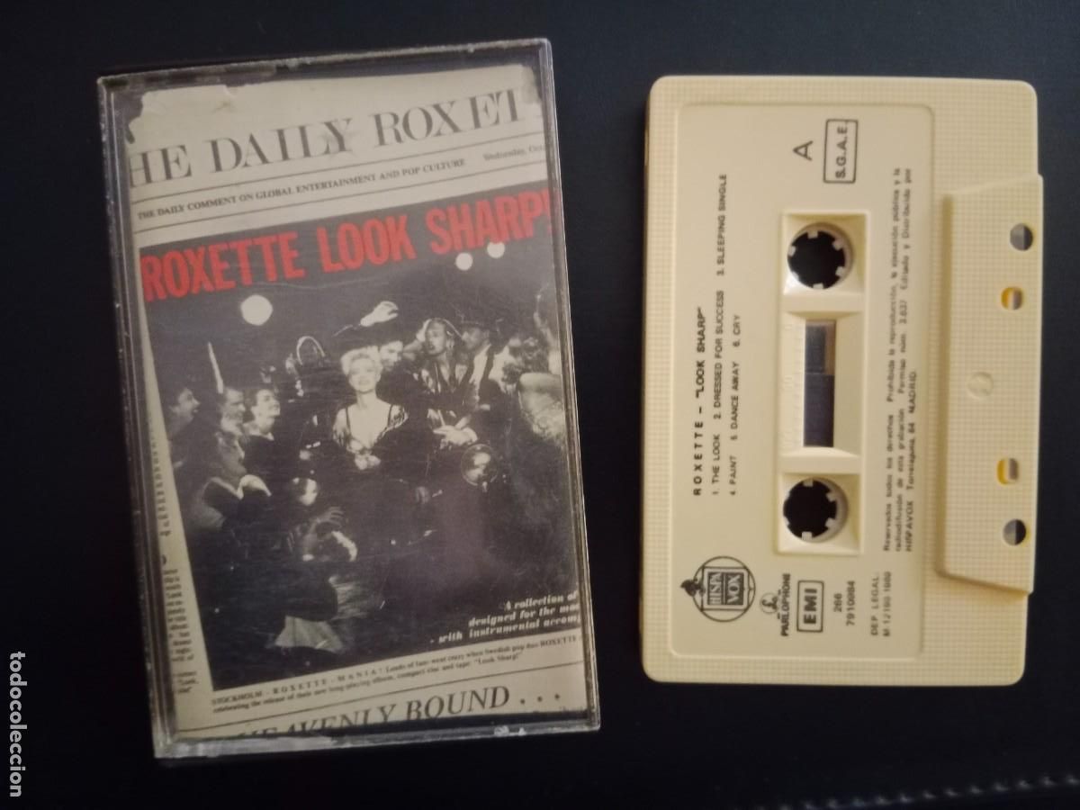 Casetes antiguos: CINTA CASET CASETE - ROXETTE - LOOK SHARP - Foto 1