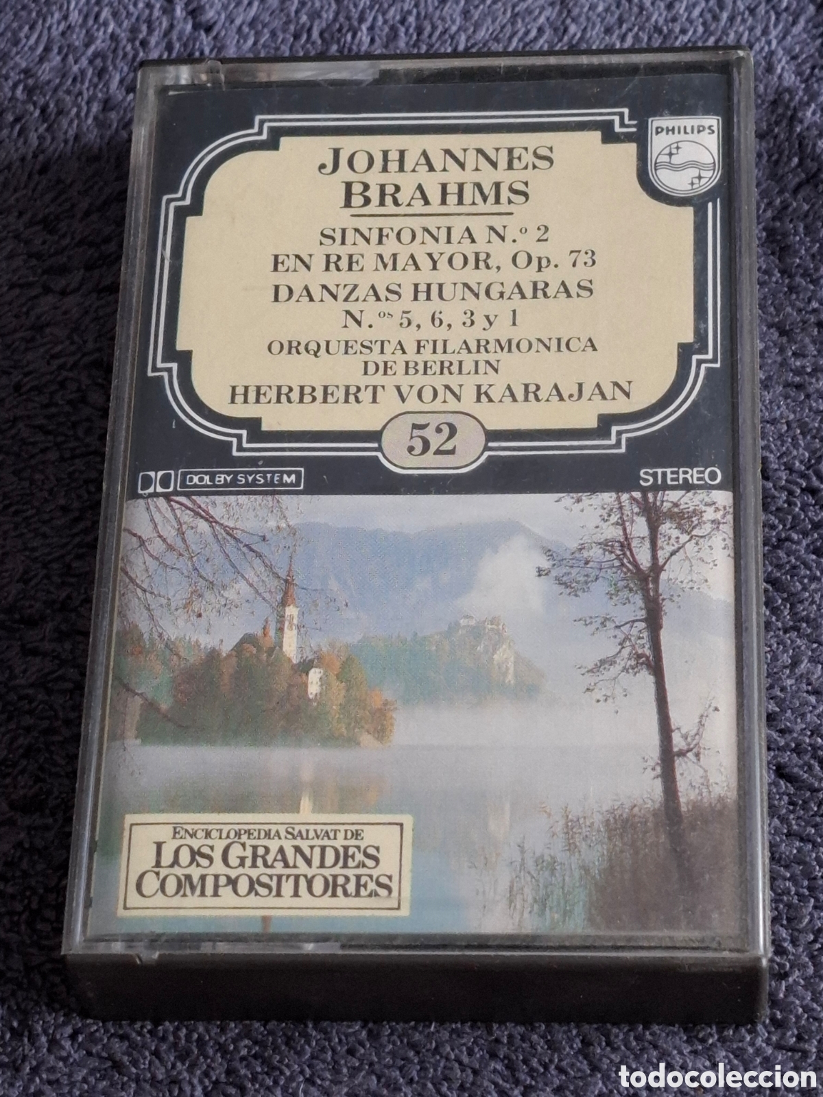 Casetes antiguos: CT15. Johannes Brahms - Sinfonia N.2 En RE Mayor, Danzas H&uacute;ngaros N.os 5,6,3Y1, Philips, 1982.
