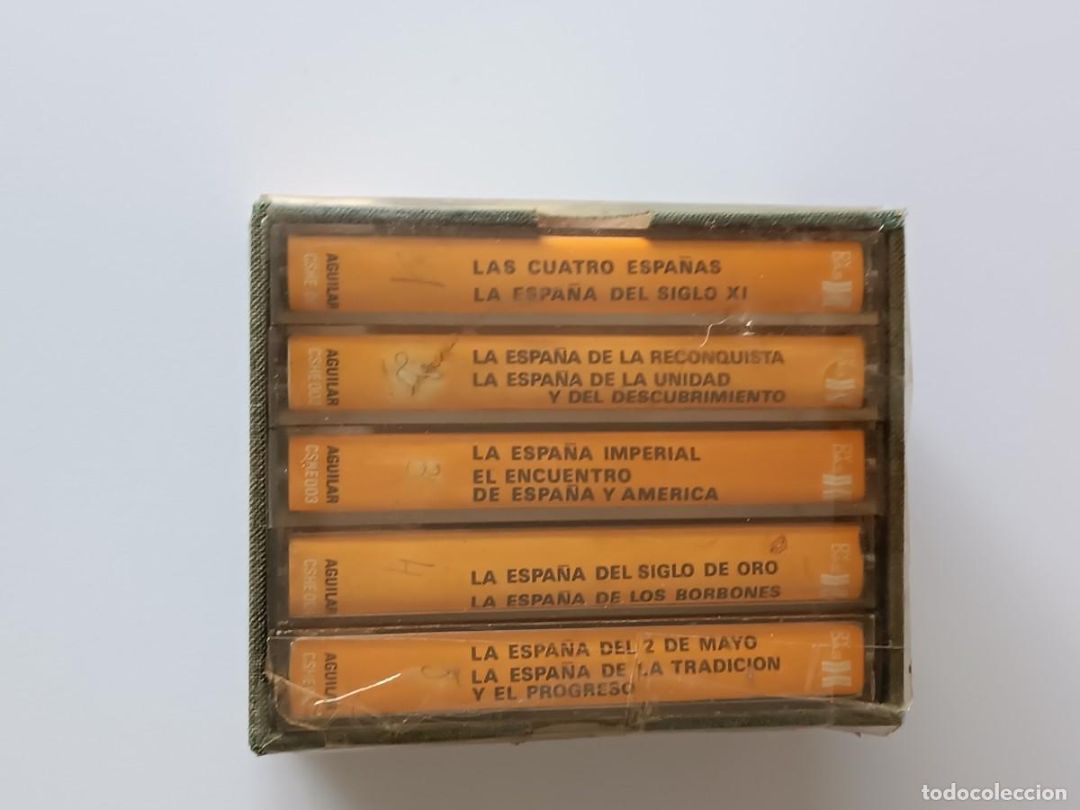 Casetes antiguos: HISTORIA DE ESPA&Ntilde;A AGUILAR 5 CINTAS CASETE