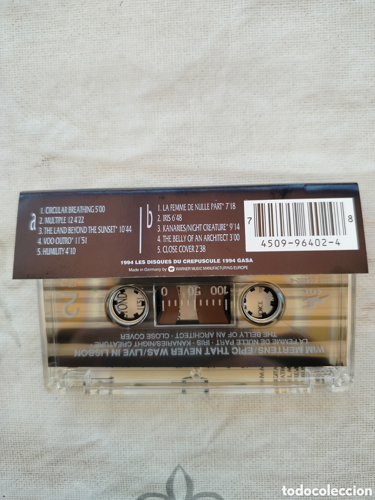 Casetes antiguos: Win Mertens Cassette Live - Foto 2