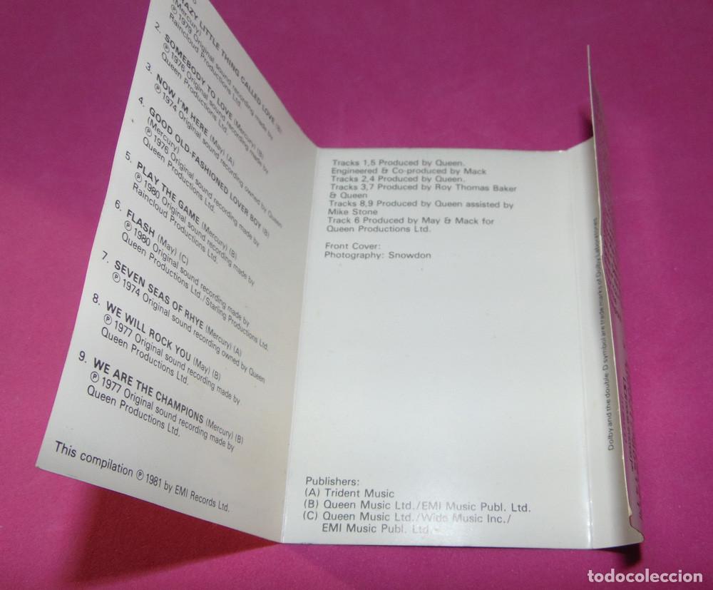 Casetes antiguos: QUEEN - GREATEST HITS  - CASETE ORIGINAL - Foto 7