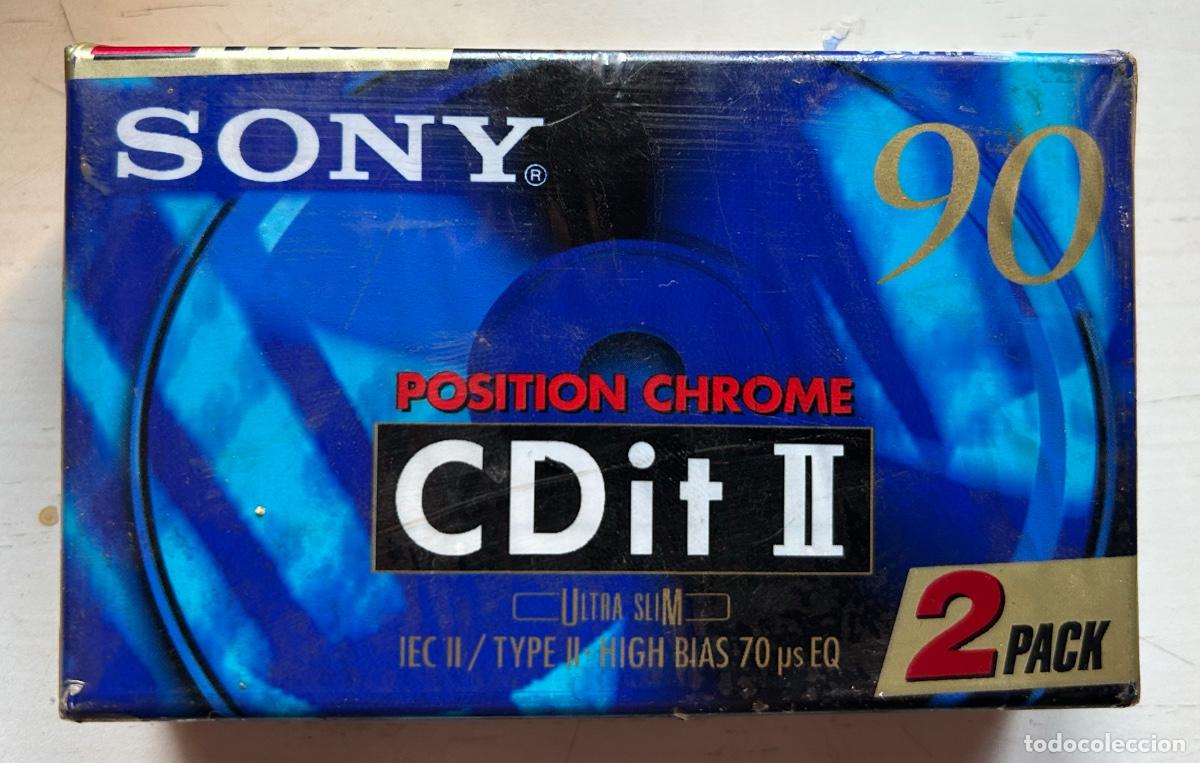 Casetes antiguos: Pack de 2 cassettes SONY CDit II 90 (nuevas) - Foto 1