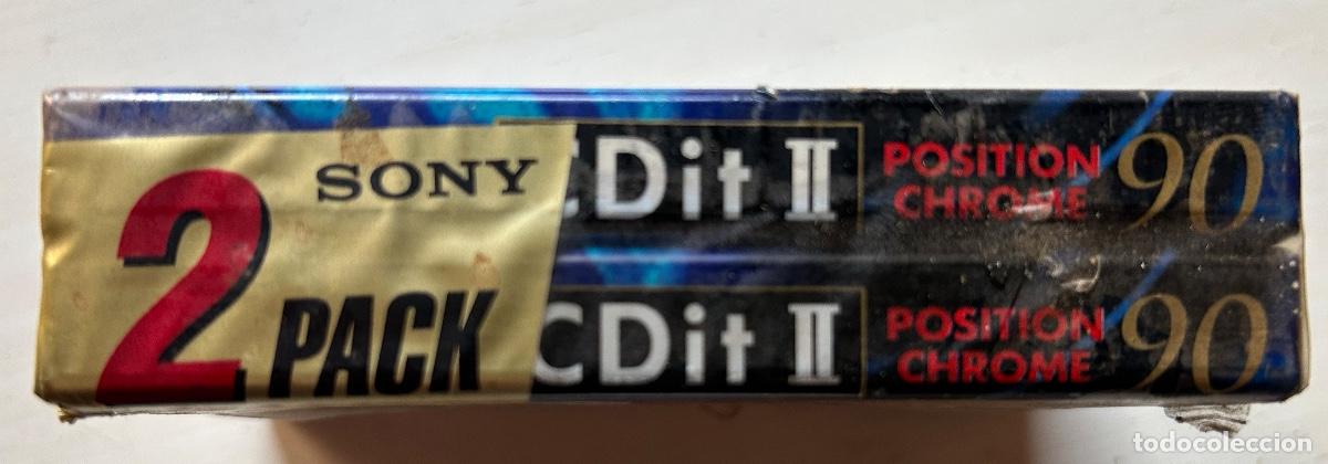 Casetes antiguos: Pack de 2 cassettes SONY CDit II 90 (nuevas) - Foto 3