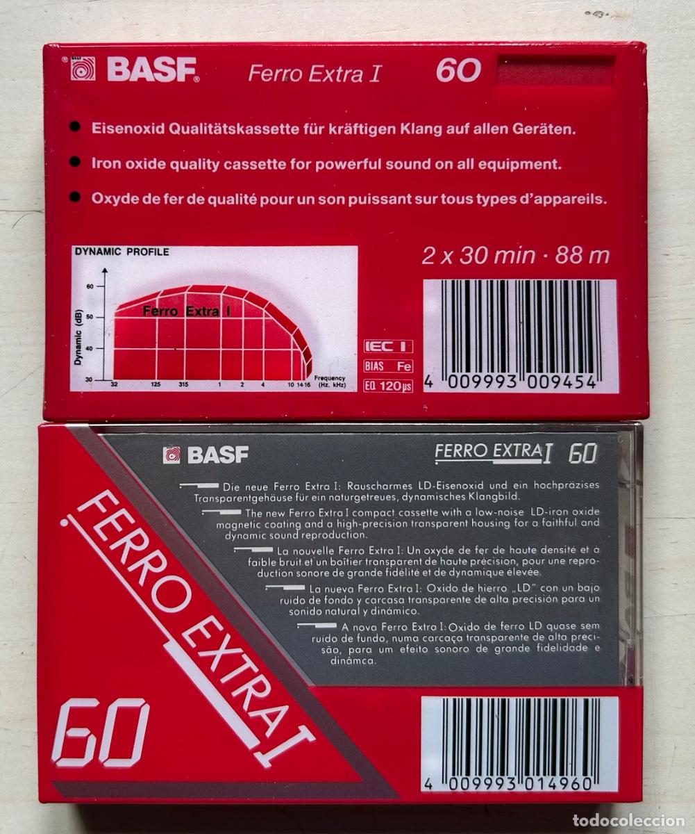 Casetes antiguos: 2 Cassettes BASF Ferro Extra I (nuevas) - Foto 2