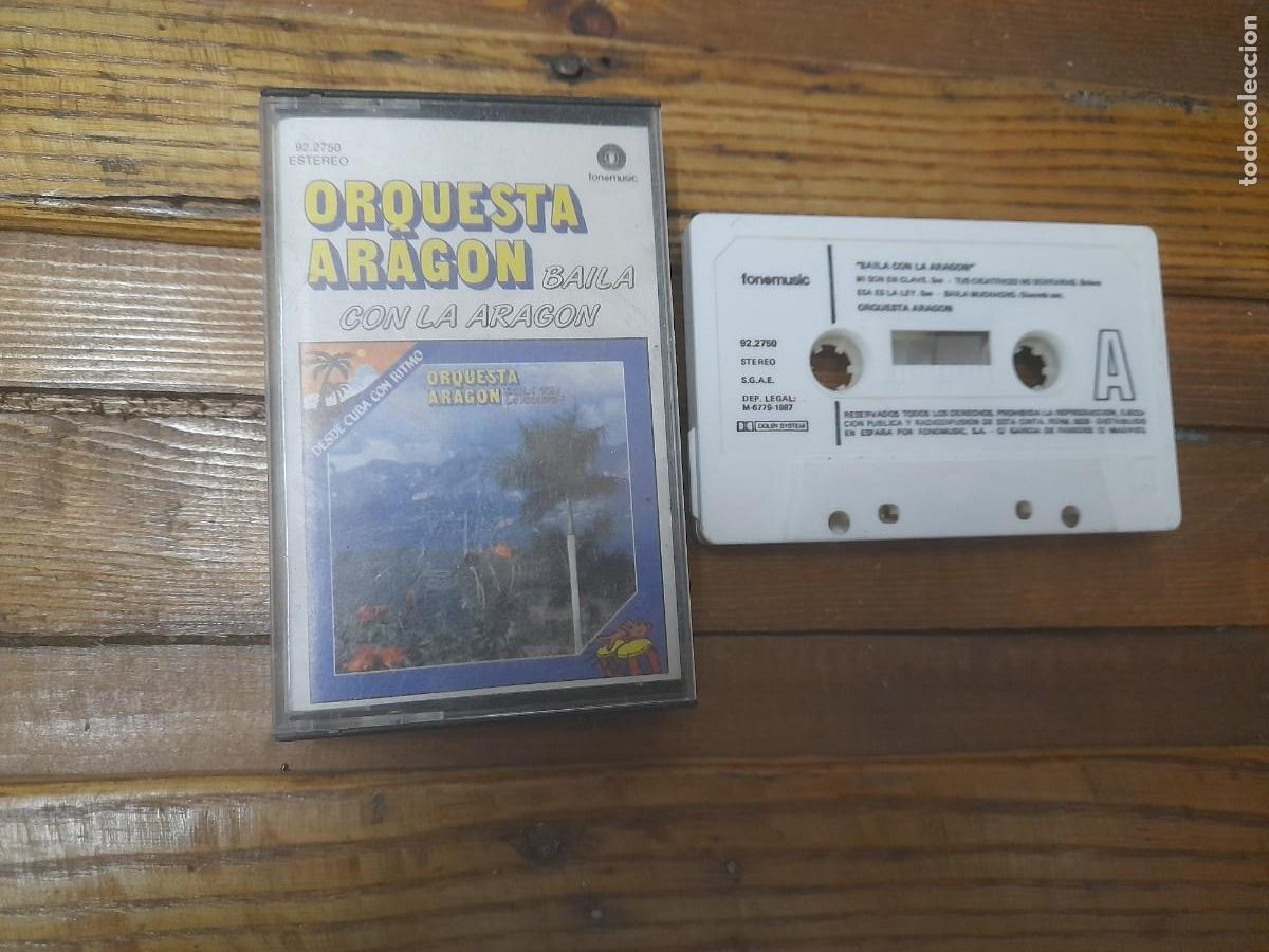 Casetes antiguos: Casete cassette cinta de m&uacute;sica orquesta baila Aragon