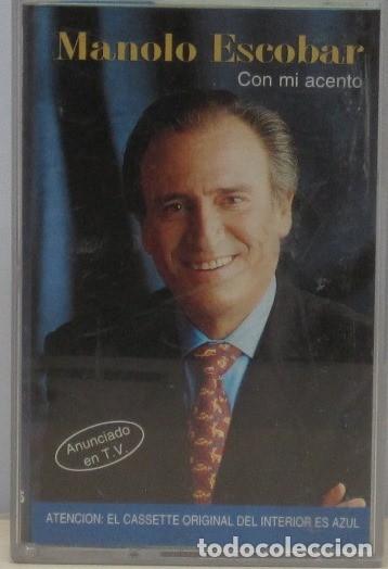 Casetes antiguos: MANOLO ESCOBAR - PCON MI ACENTO - CASETE - Foto 1