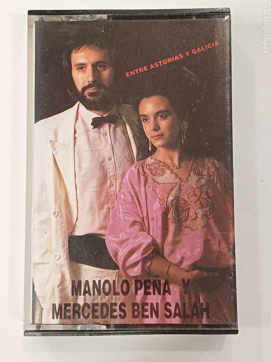 Casetes antiguos: MANOLO PE&Ntilde;A Y MERCEDES BEN SALAH/ENTRE ASTURIAS Y GALICIA/CASETE.