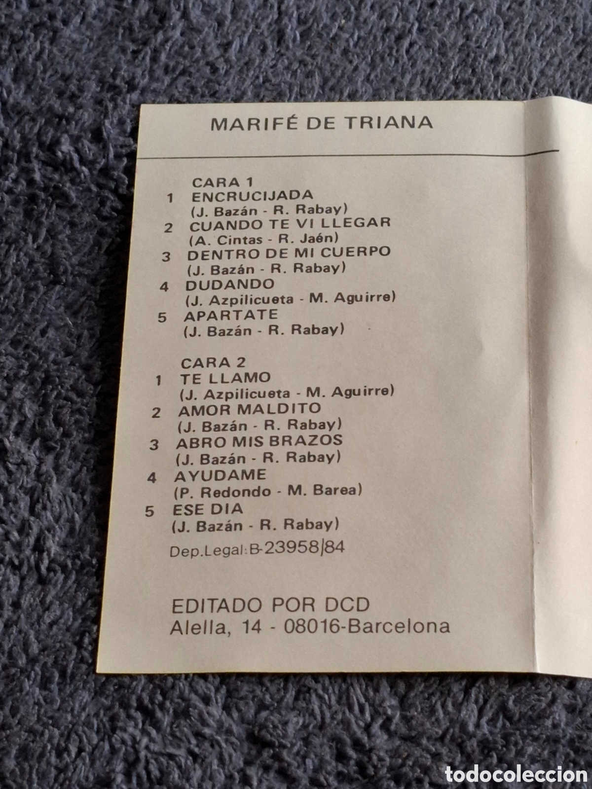 Casetes antiguos: C19. Marife De Triana - Encrucijada, Dcd, 1984. - Foto 4