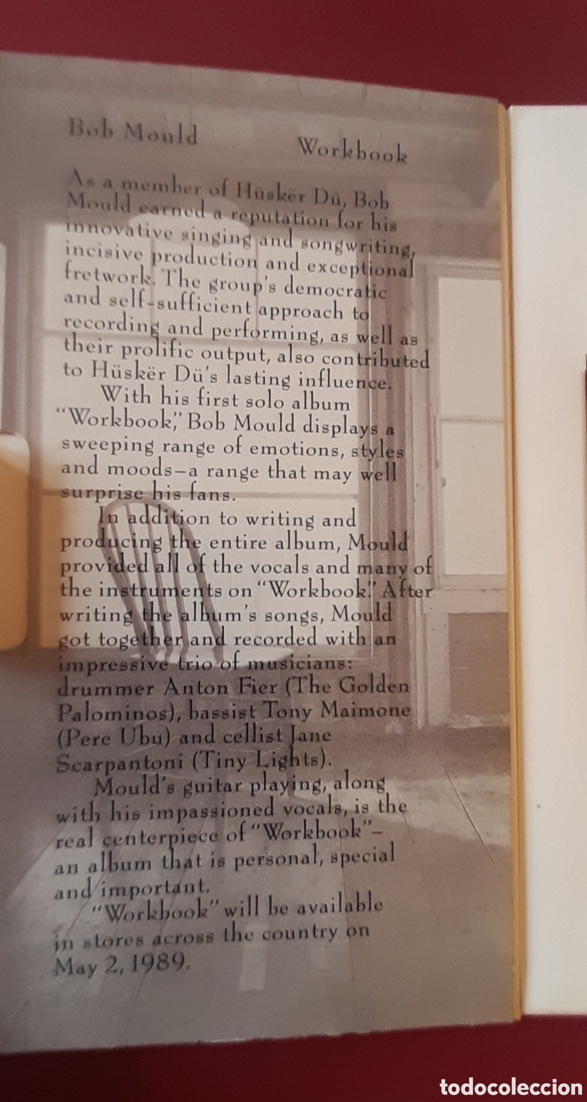 Casetes antiguos: Bob Mould - Workbook - cassette - Foto 4