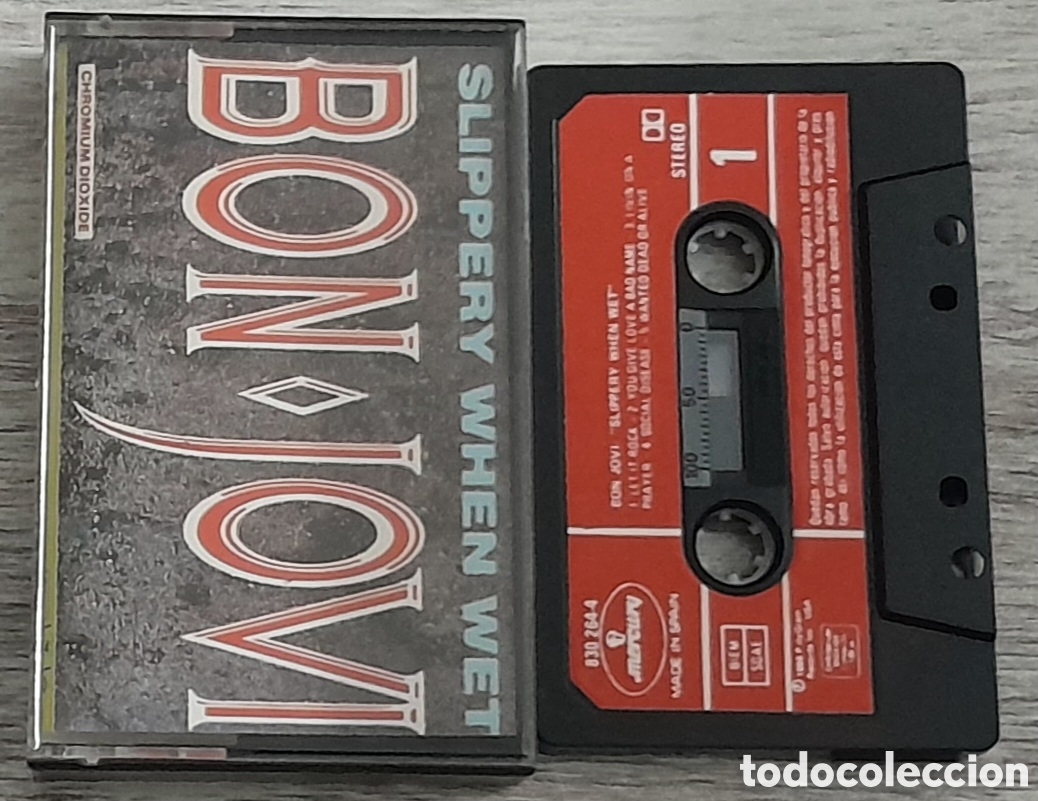 Casetes antiguos: BON JOVI - SLIPPERY WHEN WET - Foto 1