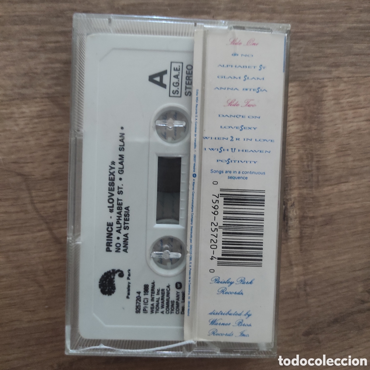 Casetes antiguos: Prince - Lovesexy - Cassette - Foto 2