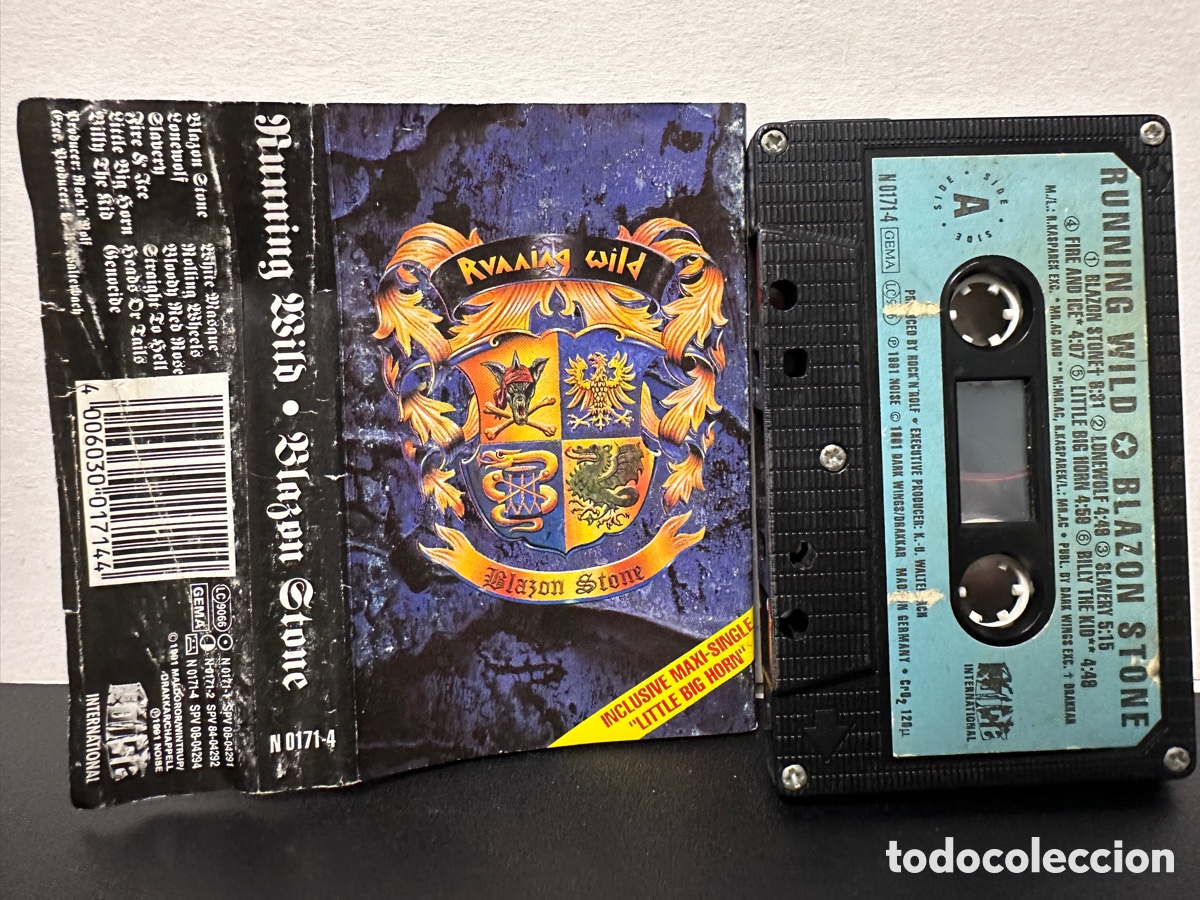 Casetes antiguos: Running Wild - Blazon Stone (Cassette) - Foto 1