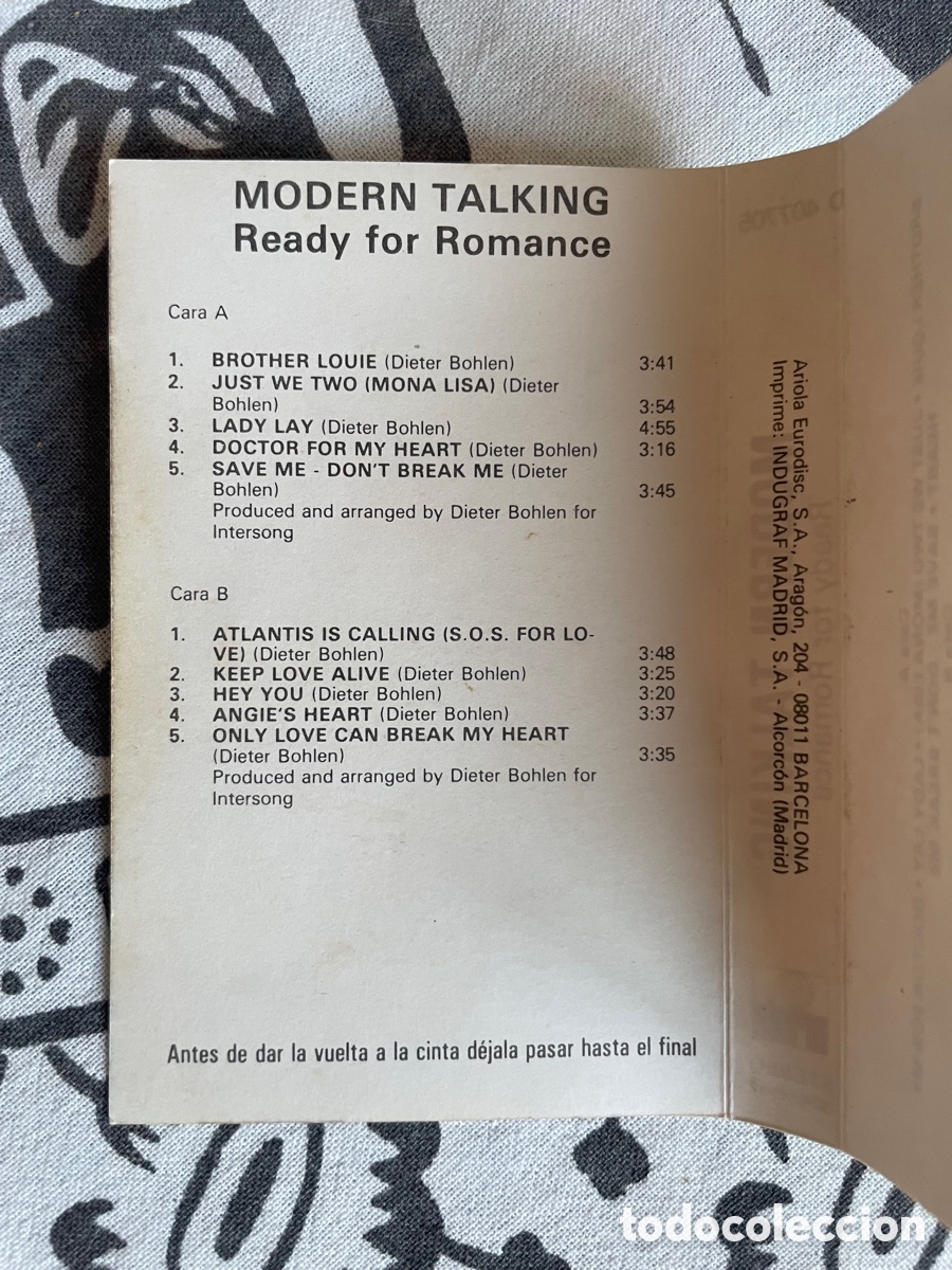 Casetes antiguos: Modern Talking - Ready for Romance / CASETE - Foto 12