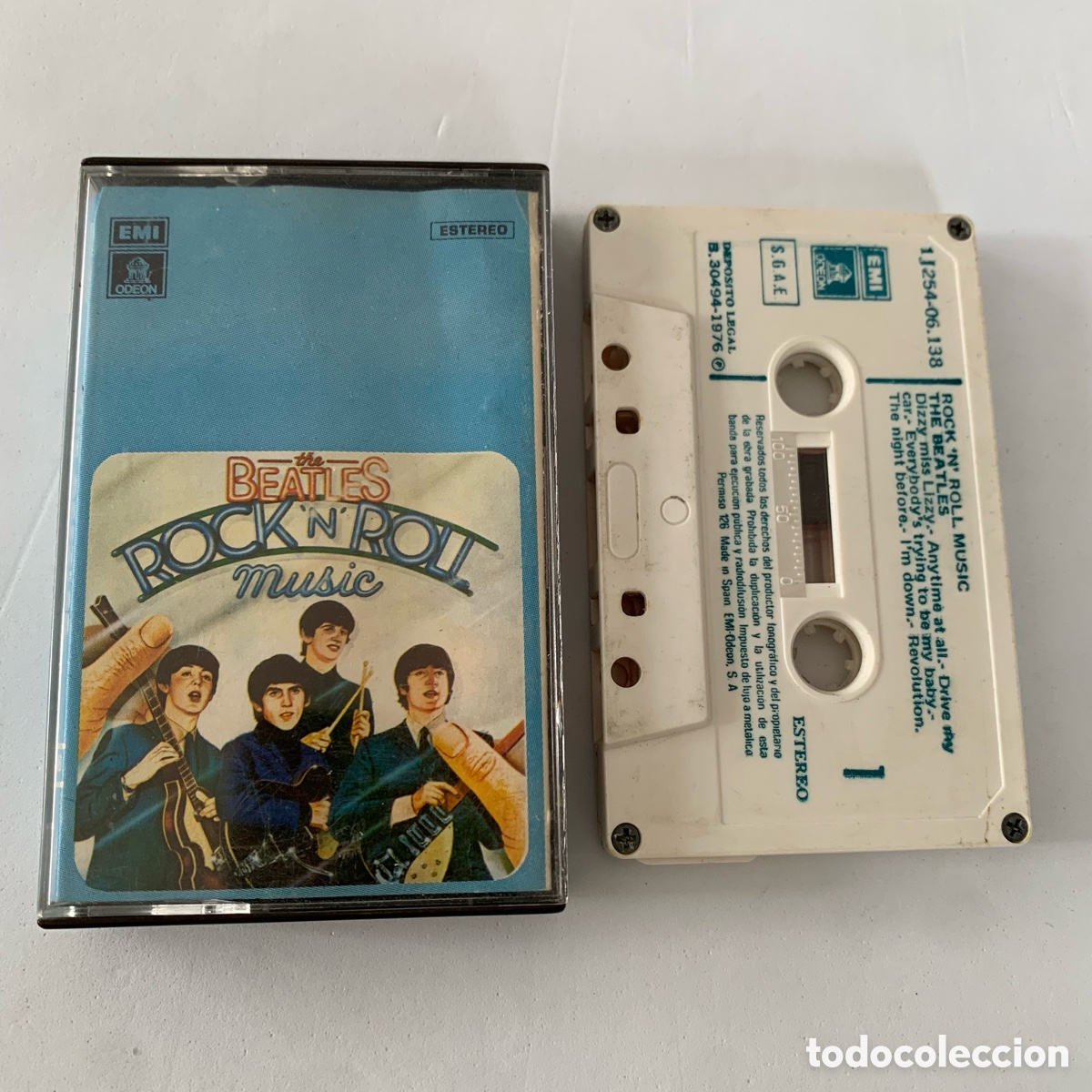 Casetes antiguos: Cinta casette the los beatles rock 'n' roll music edicion espa&ntilde;ola de 1976