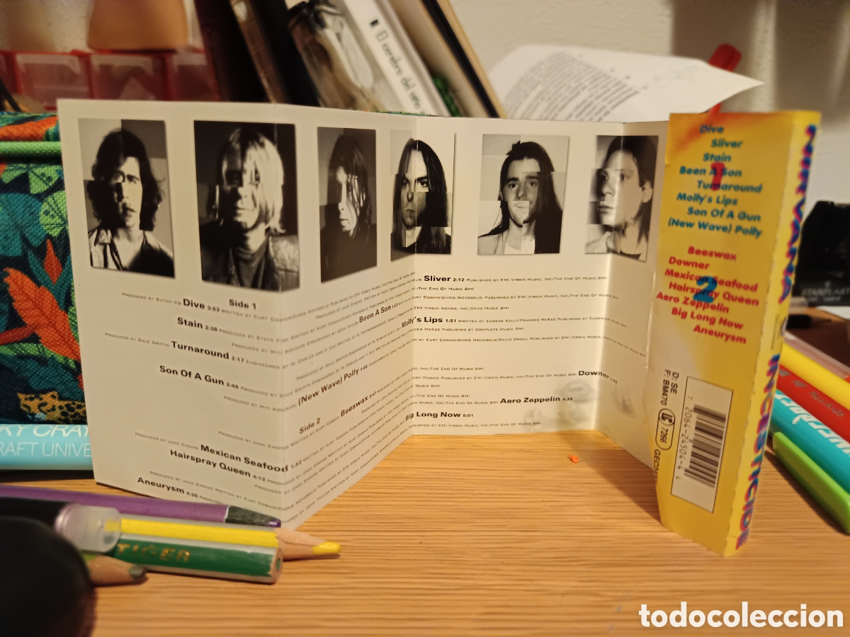 Casetes antiguos: Nirvana Incesticide Cassette 1992 - Foto 4