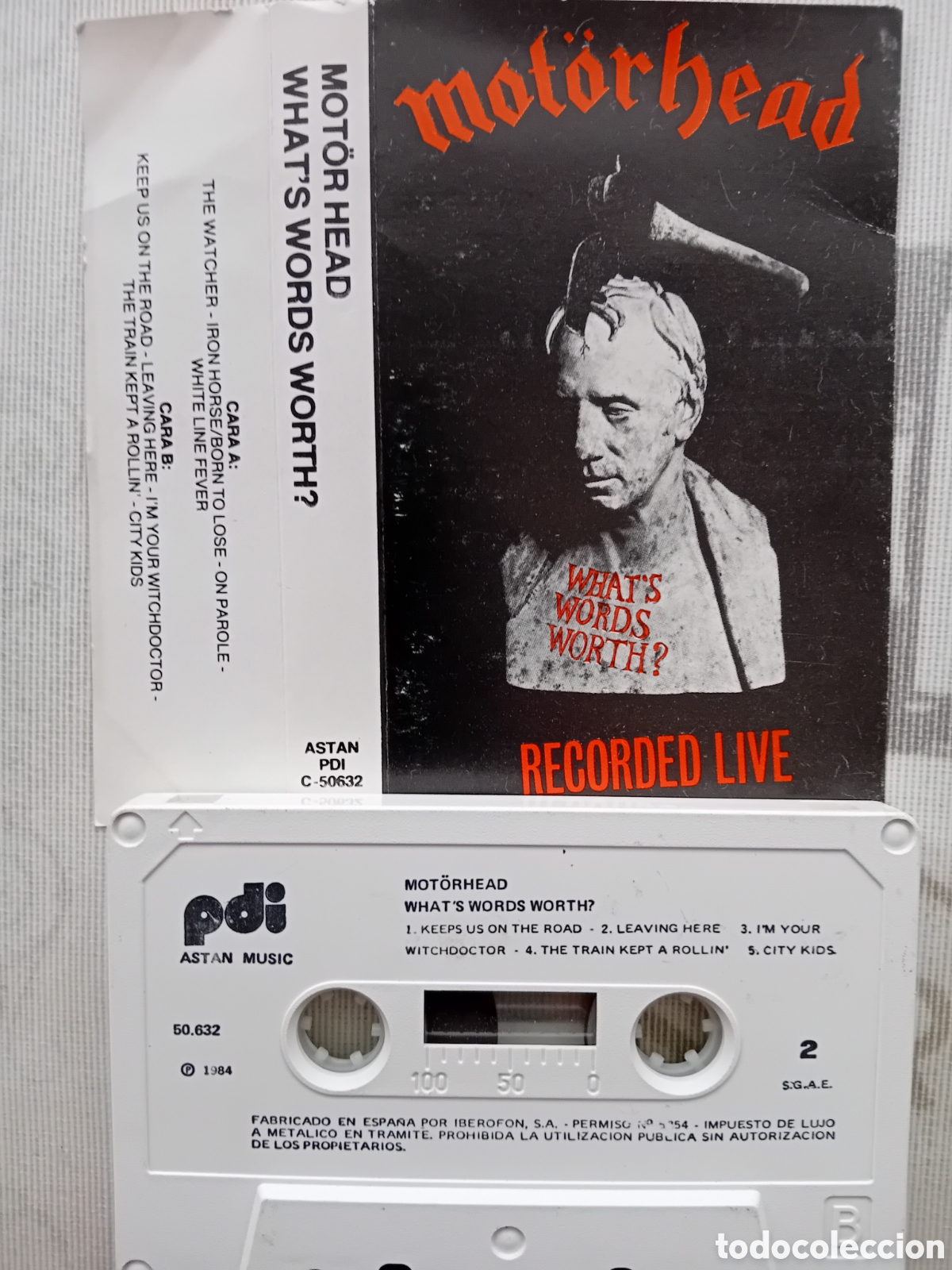Casetes antiguos: MOTORHEAD. WHATS WORDS WORTH? LIVE 1984. - Foto 5