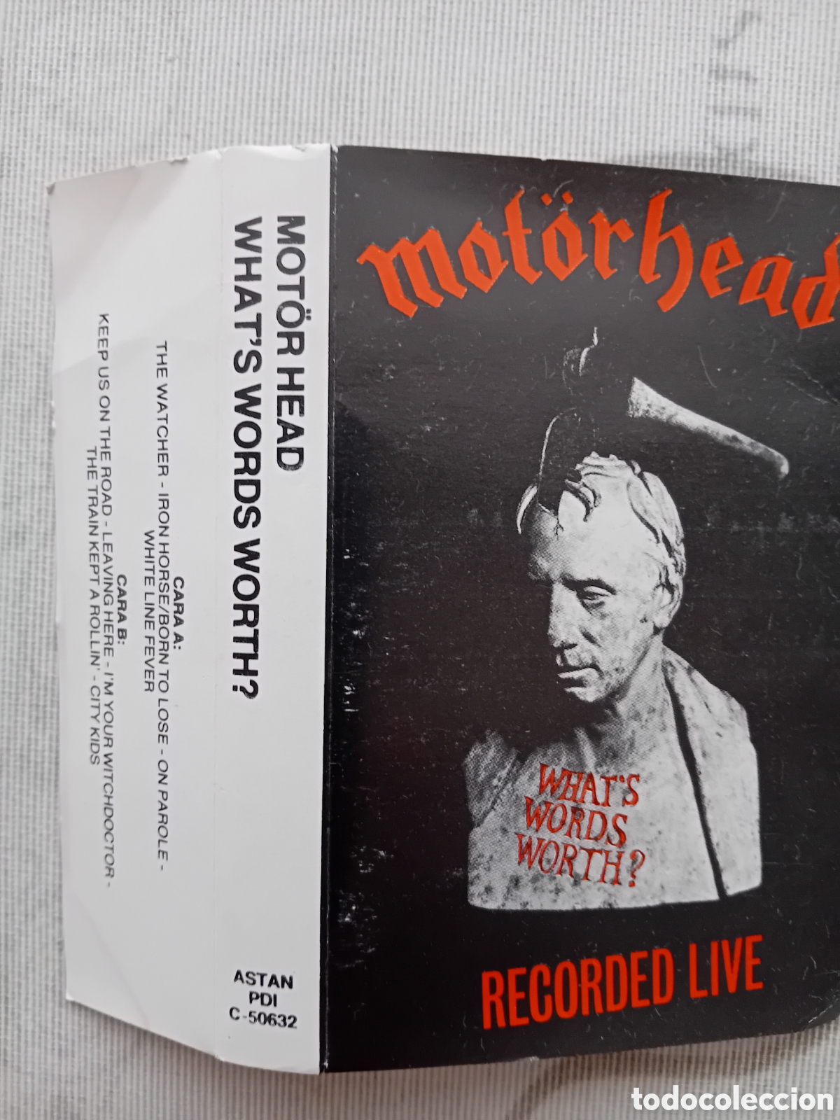 Casetes antiguos: MOTORHEAD. WHATS WORDS WORTH? LIVE 1984. - Foto 1