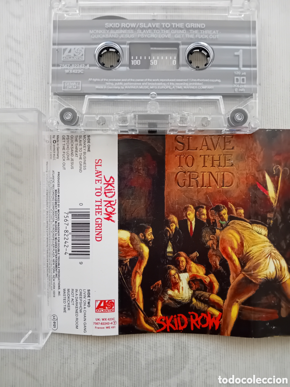 Casetes antiguos: SKID ROW. SLAVE TO THE GRIND. 1991 - Foto 3