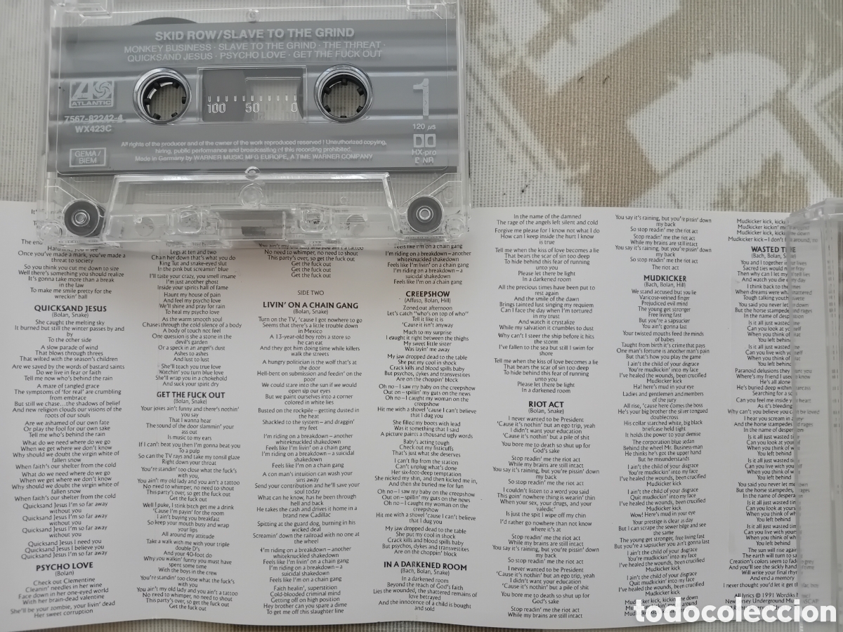 Casetes antiguos: SKID ROW. SLAVE TO THE GRIND. 1991 - Foto 5