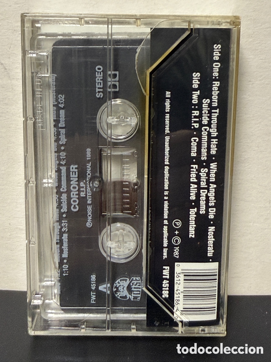 Casetes antiguos: Coroner - R.I.P. (Cassette) - Foto 2