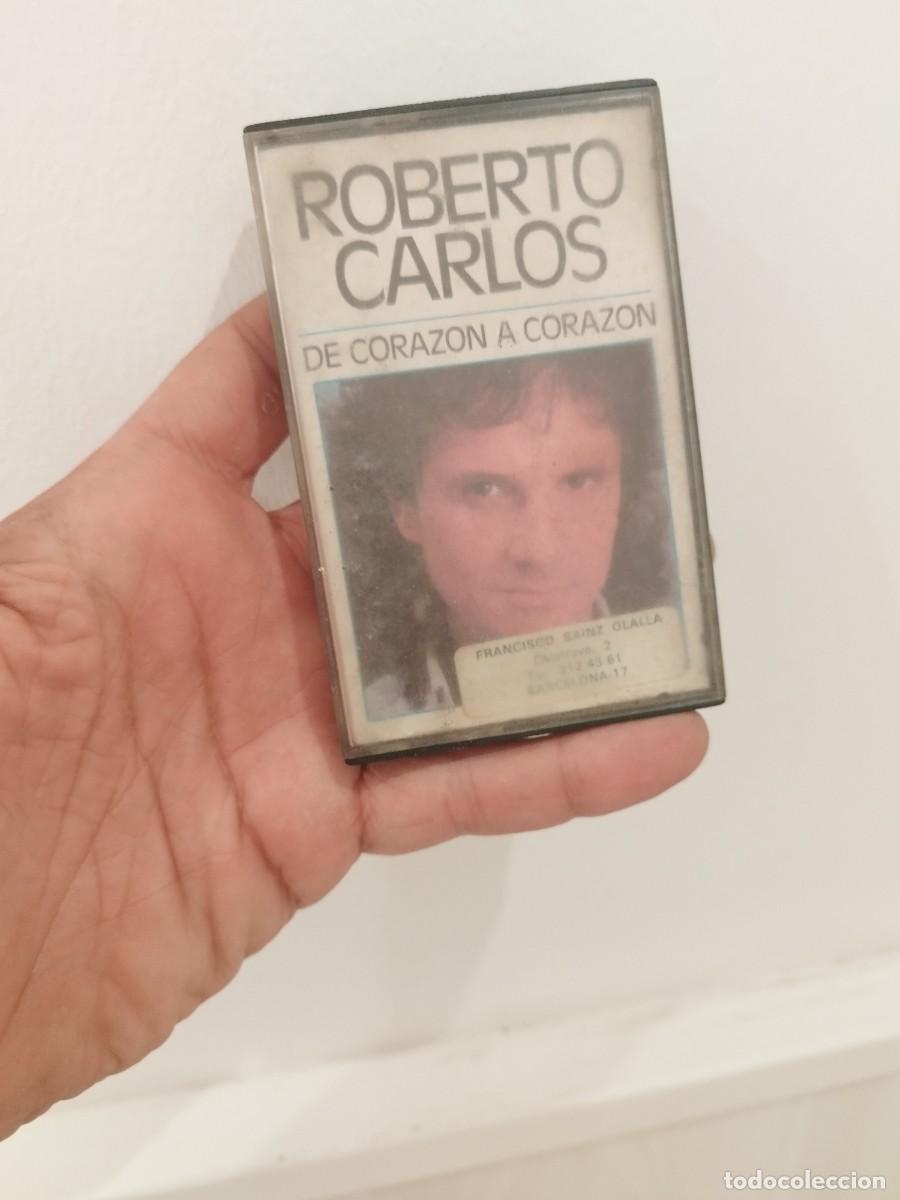 Casetes antiguos: Roberto Carlos, de coraz&oacute;n a corazon. Cinta, casete. - Foto 1