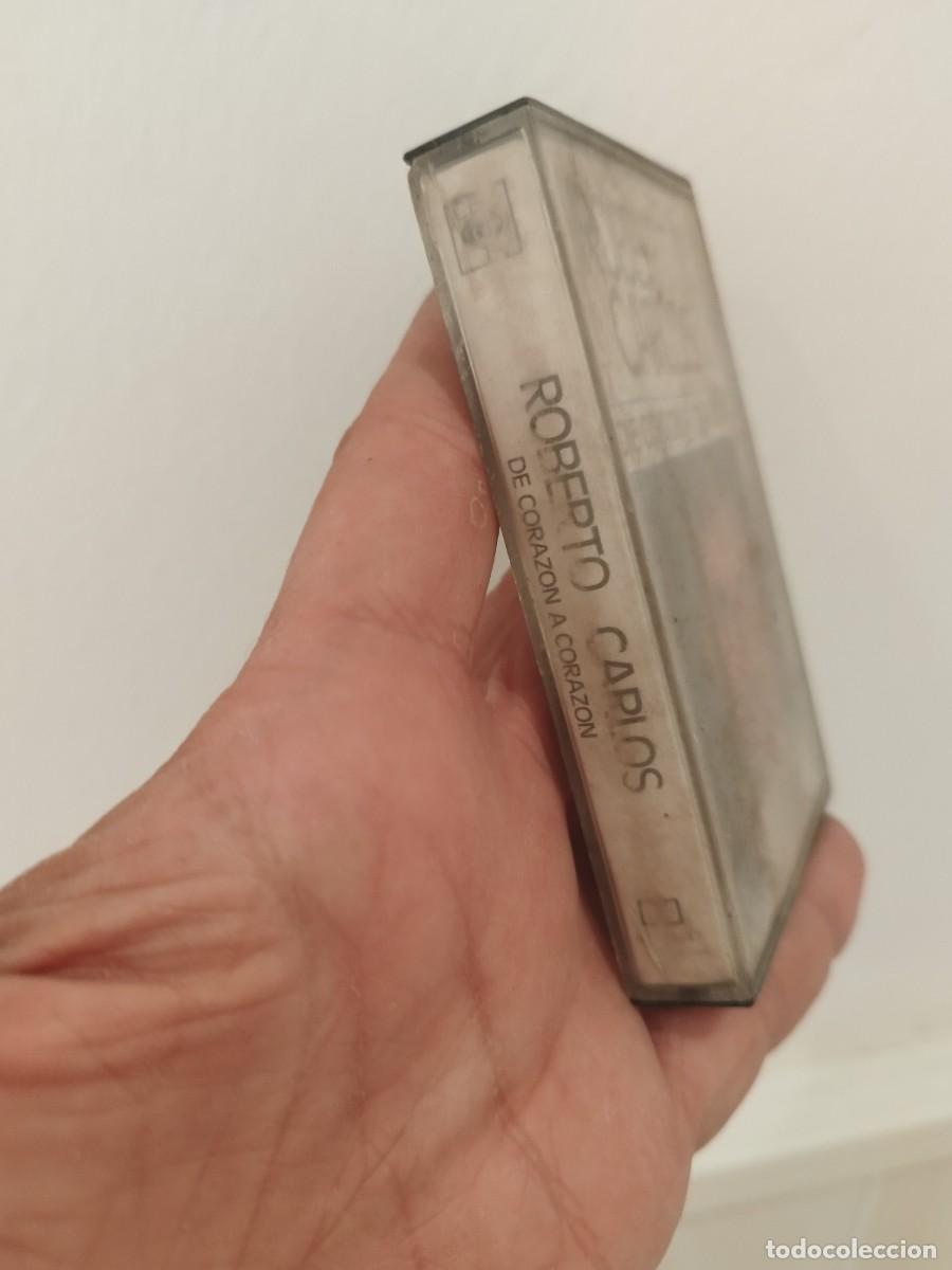 Casetes antiguos: Roberto Carlos, de coraz&oacute;n a corazon. Cinta, casete. - Foto 2