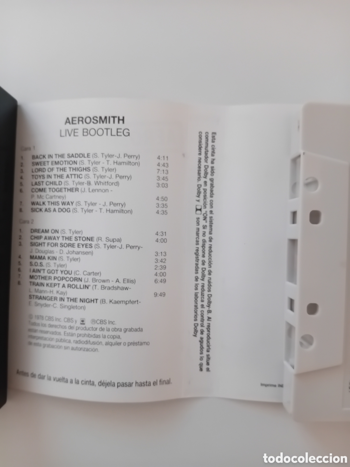 Casetes antiguos: AEROSMITH. LIVE BOOTLEG. 1991. - Foto 3