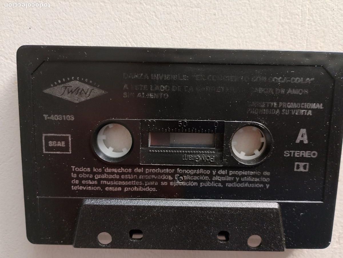 Casetes antiguos: Danza Invisible &ndash; En Concierto Con Coca-Cola, 1989 - Foto 2