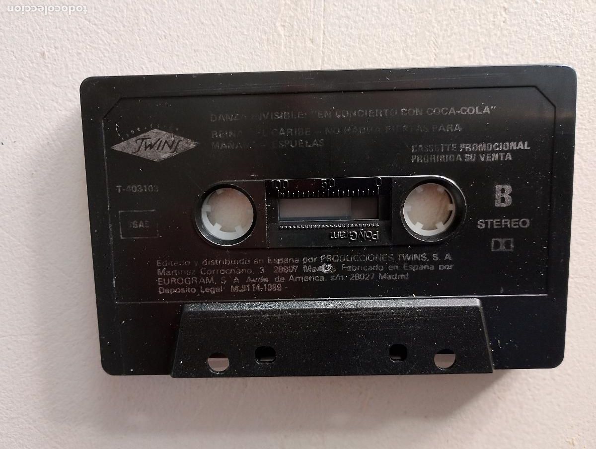 Casetes antiguos: Danza Invisible &ndash; En Concierto Con Coca-Cola, 1989 - Foto 4