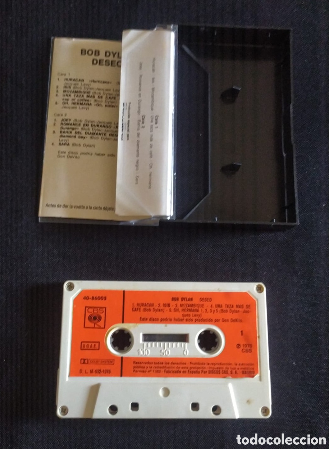 Casetes antiguos: BOB DYLAN CASETE. DESEO, 1976. - Foto 2