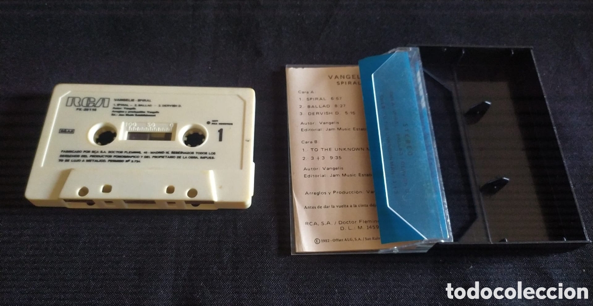 Casetes antiguos: CASETE VANGELIS SPIRAL. 1978 - Foto 2