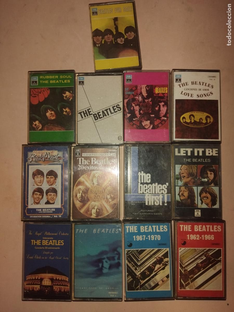 Casetes antiguos: 13 CASETES DE THE BEATLES. SPAIN. - Foto 1