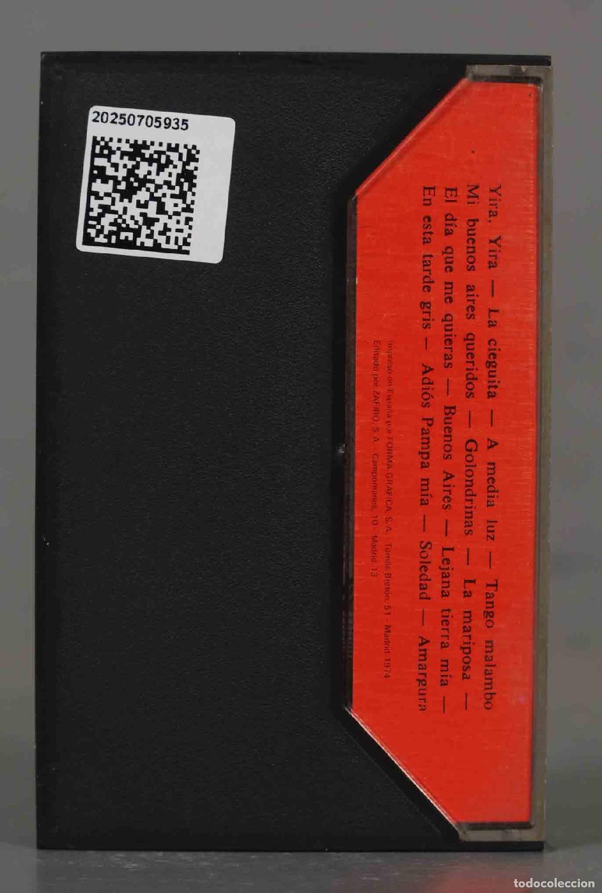 Casetes antiguos: CASSETTE. CARLOS ACU&Ntilde;A. EL REY DEL TANGO - Foto 2