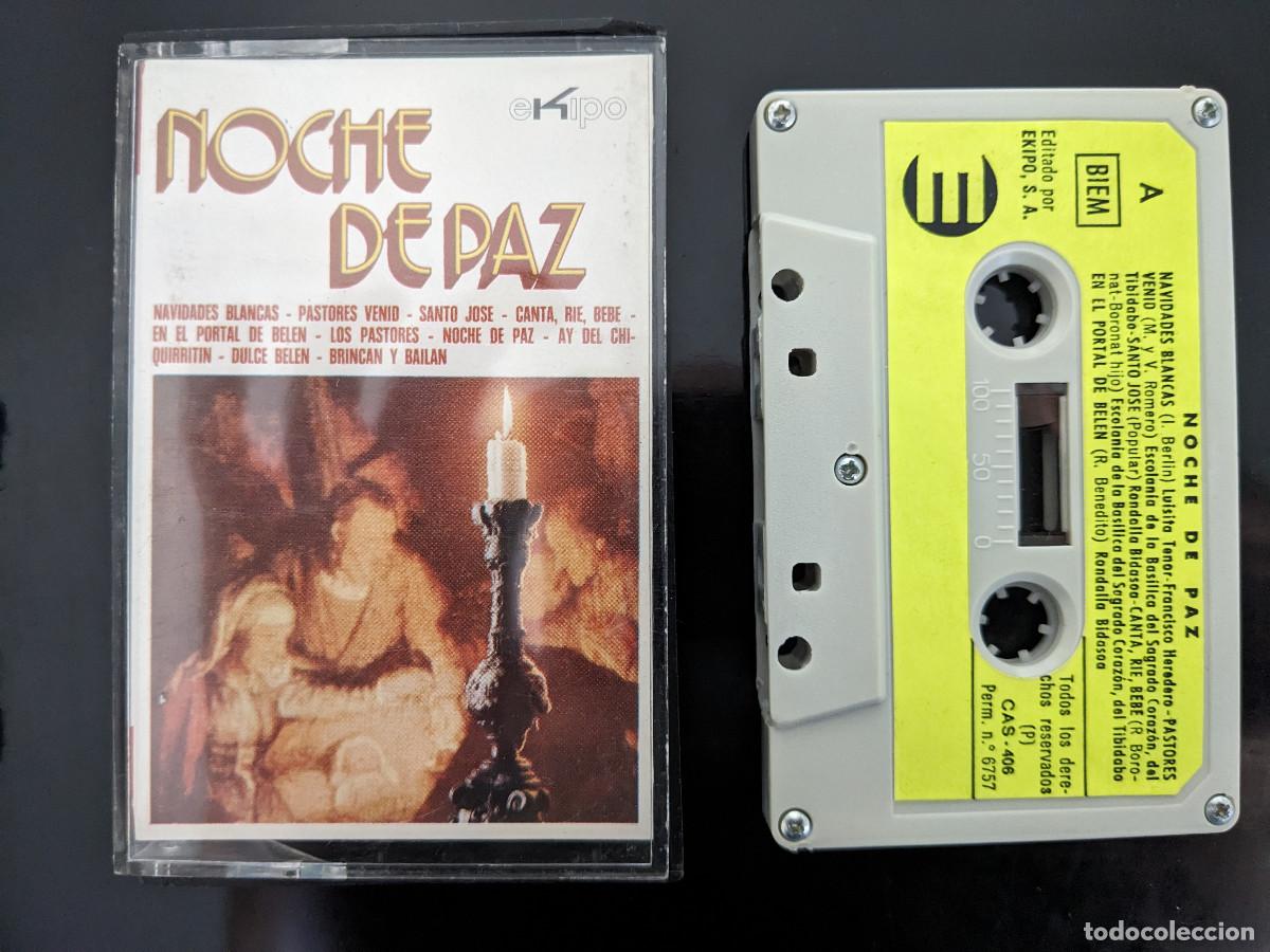 Casetes antiguos: Casette de m&uacute;sica navide&ntilde;a Noche de Paz. Villancicos tradicionales para Navidad.