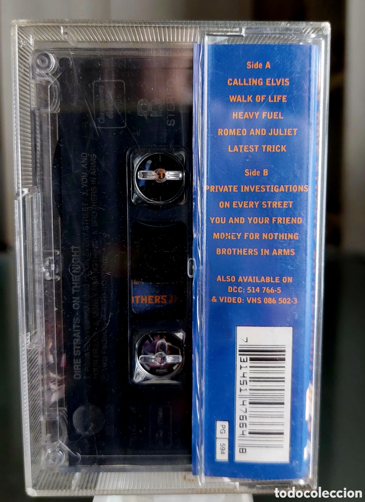Casetes antiguos: Cassette Dire Straits &rdquo;On The Night &rdquo;. - Foto 2
